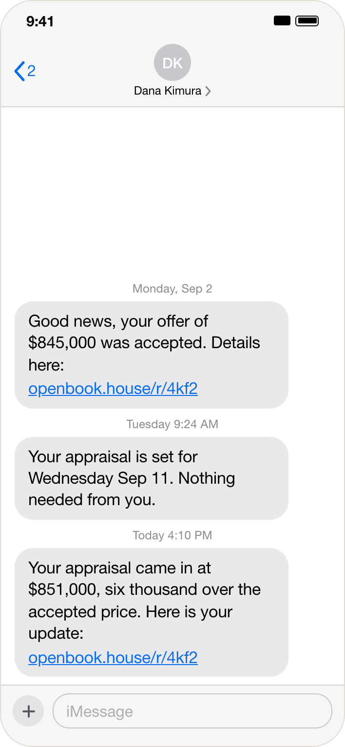 What the seller sees: The text that starts it